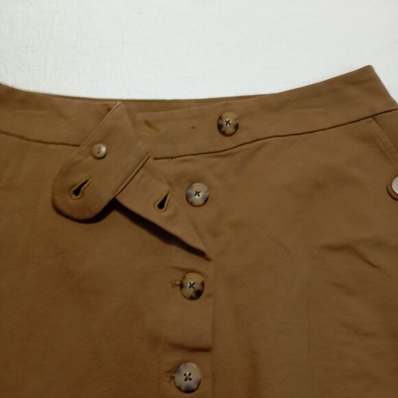 J. Jill Skirt Brown With Pockets Button Front M Petite - Picture 4 of 8